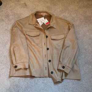 Faux Suede Over shirt